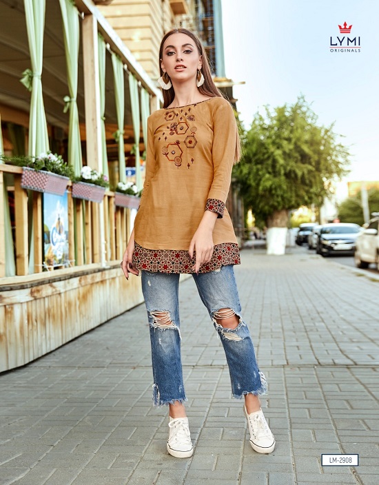 Rayon Flex With Embroidery Work Top For Women